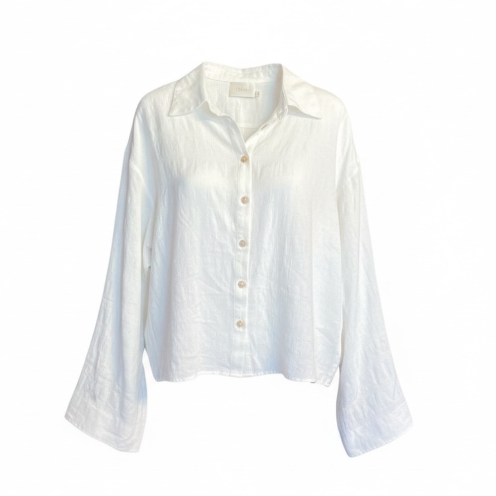 NWT Sancia Alessia White Check Shirt Size Large